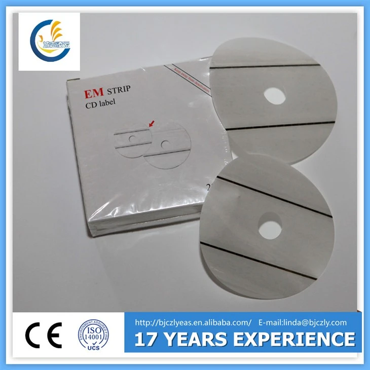 Etiqueta de seguretat del CD (dues tires)